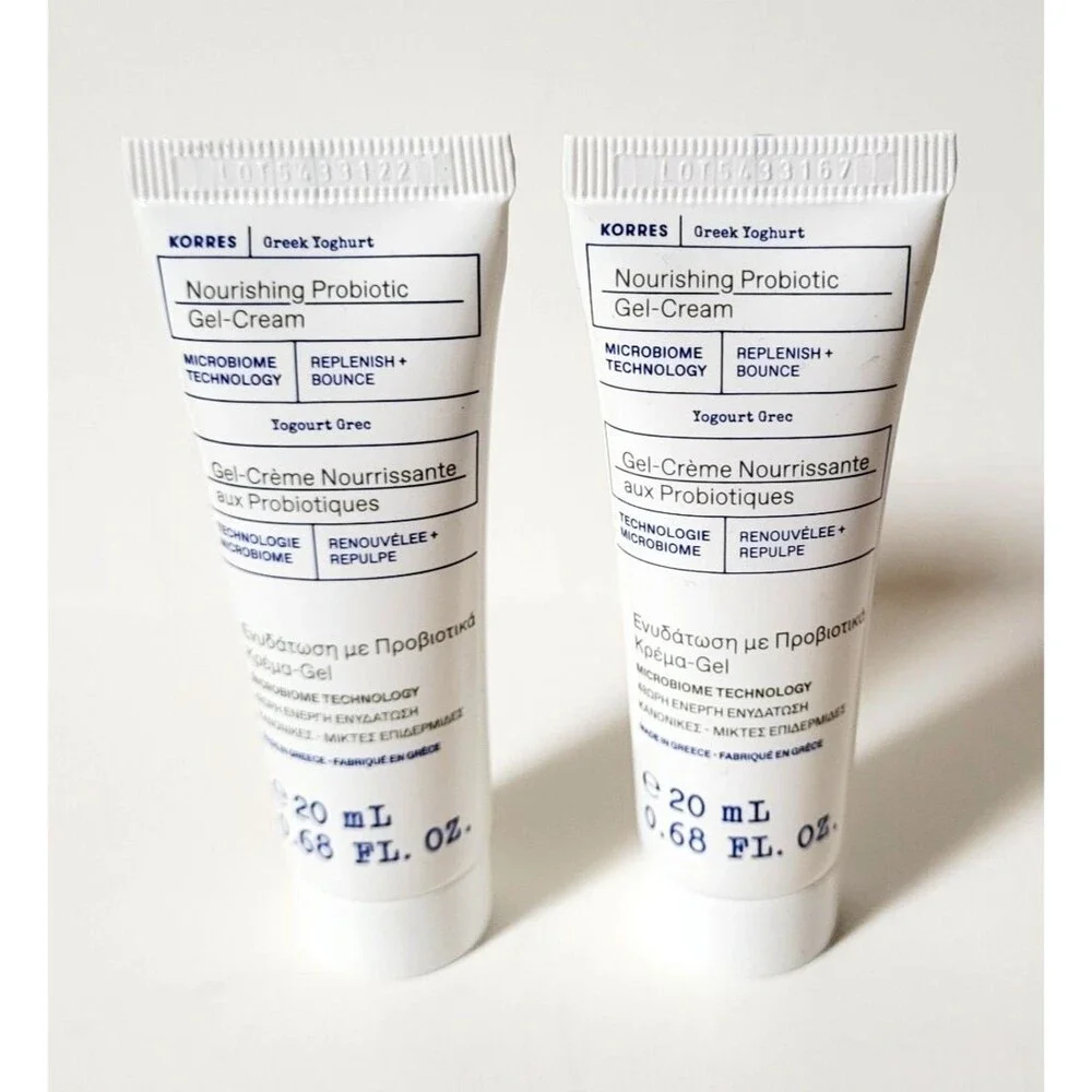 2 x KORRES Greek Yogurt Nourishing Probiotic Gel Cream 0.68 fl oz NEW!!!